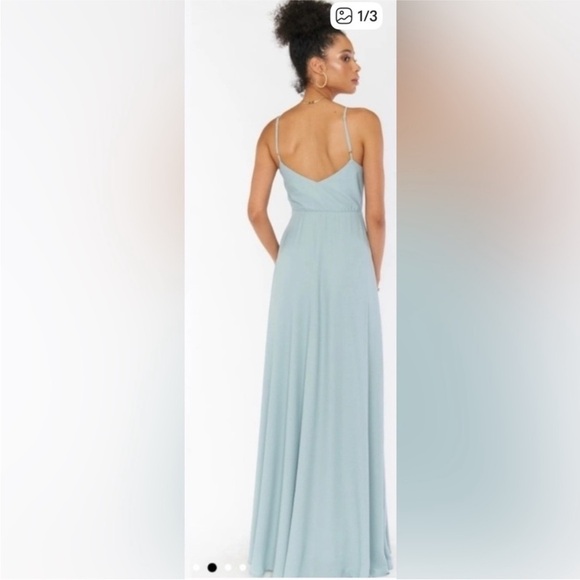 NWT SHOW ME YOUR MUMU - Faith Maxi Dress color: silver sage crisp - Picture 4 of 4